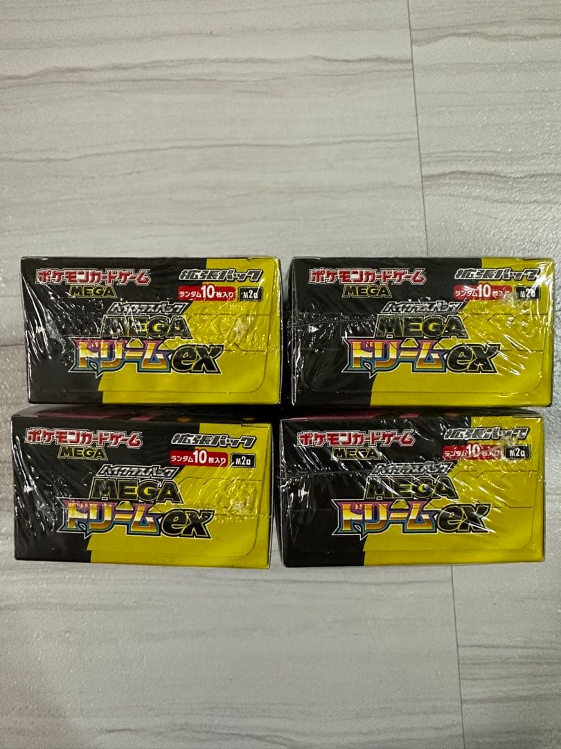 シュリンク付きポケモンカードMEGA ハイクラスパック　ドリーム ex　4BOX