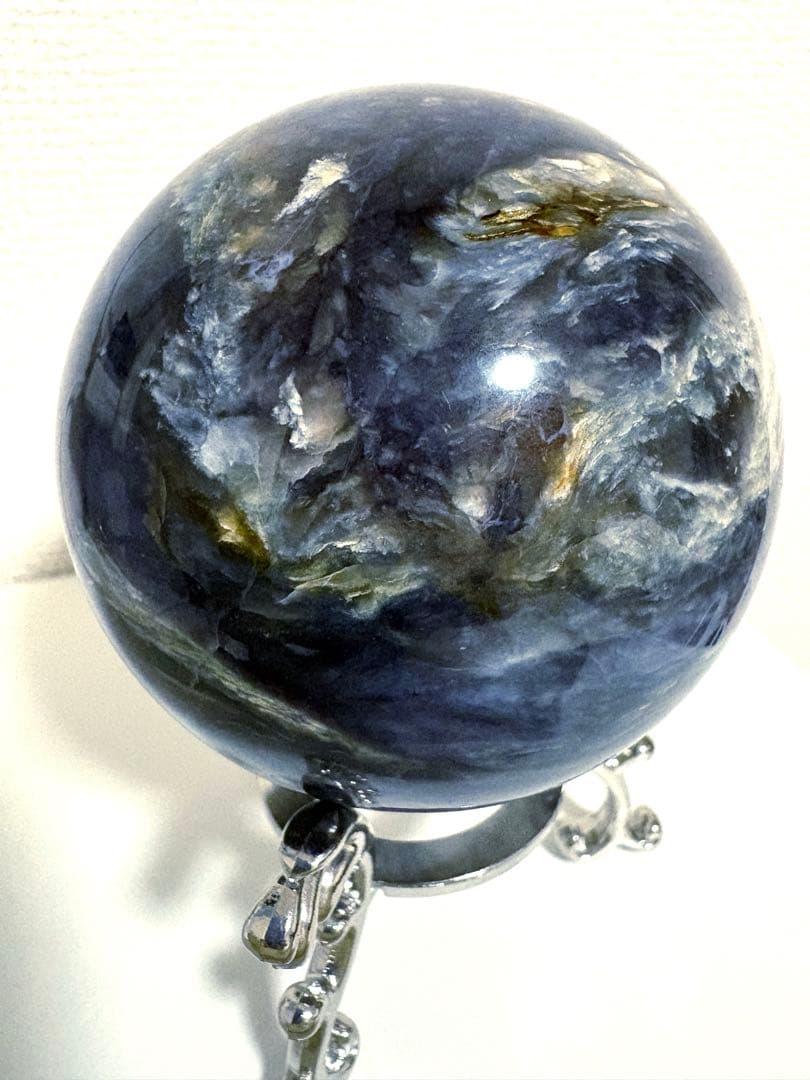 カイヤナイト スフィア 天然石 大玉 丸玉 81.7mm