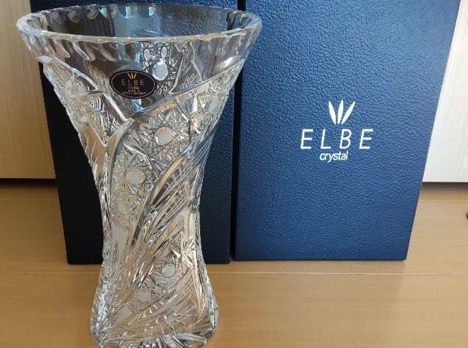 花瓶 CRYSTAL エルベクリスタル フラワーベース ELBE crystal