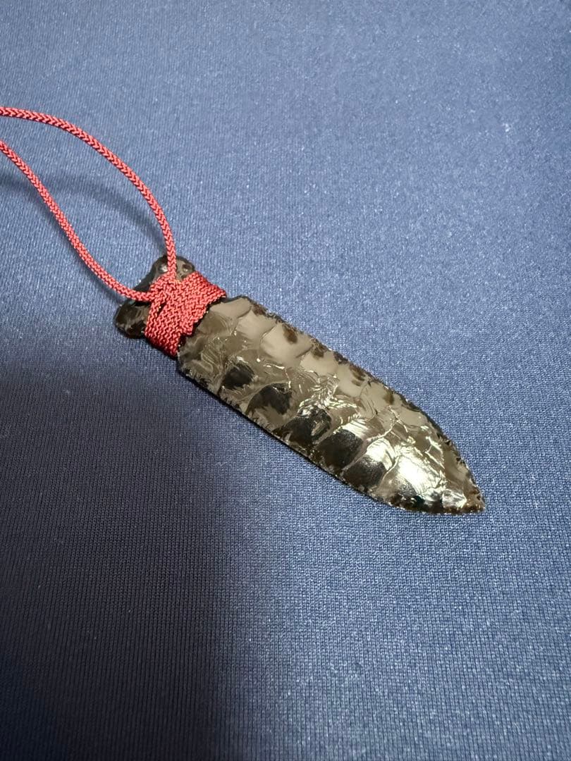黒曜石ナイフ型ペンダント