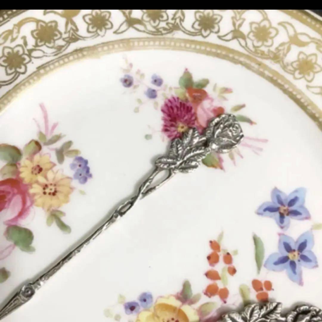 ヒルデスハイムローズ スターリングシルバー 純銀 フルーツピック 2本