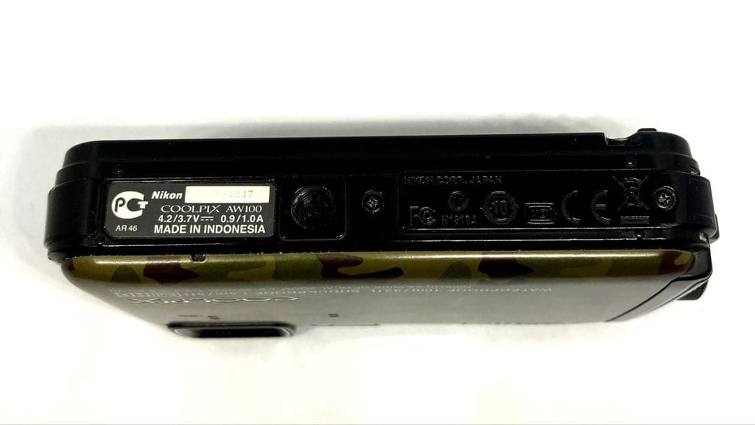 【稼働確認済】ニコン 防水デジカメ【GPS装備】AW100 カモフラ