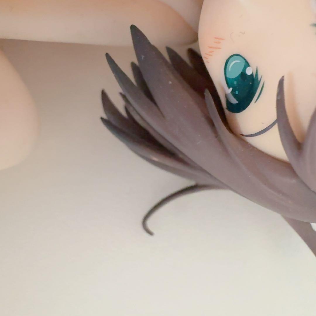 猫耳 スク水 フィギュア グレーと白のストライプ 筒隠月子