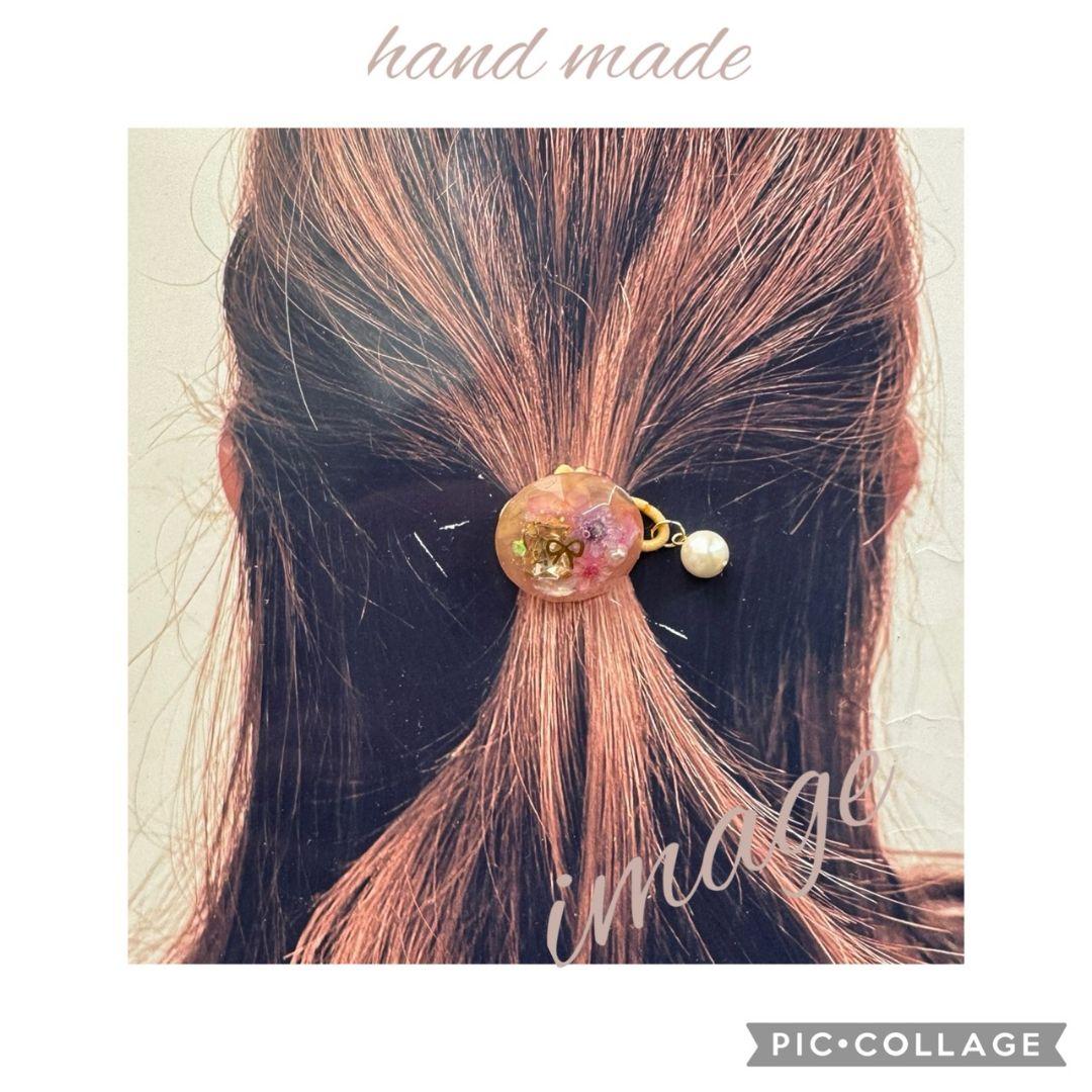 mamerin ♪様お取り置き№4004 ダイヤカット型フラワーレジンヘアゴム