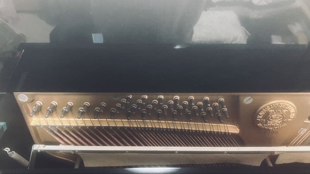 KAWAI アップライトピアノ 黒 椅子付き