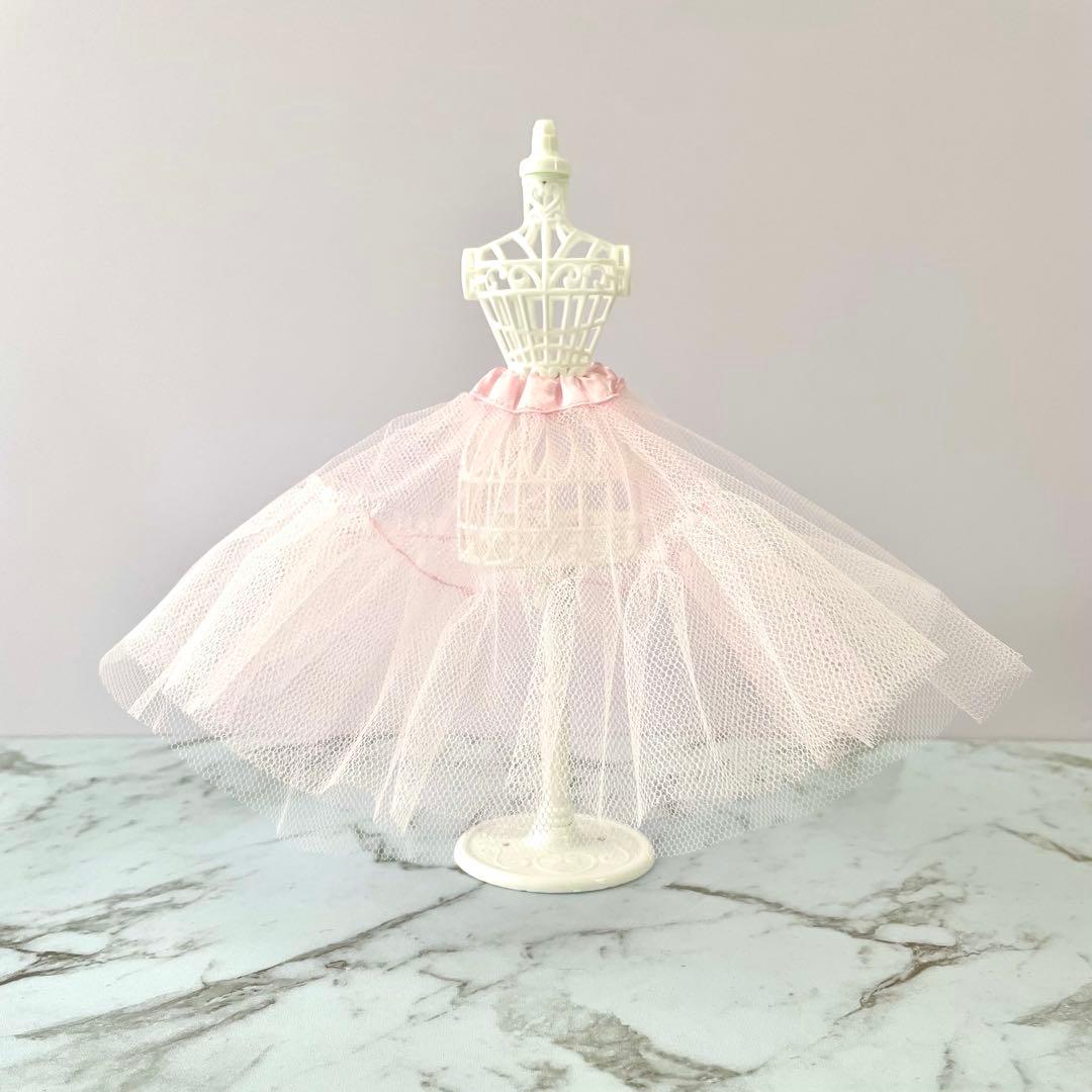 ロココ調ドレス＊ピンクレースのプリンセスドール服 6分の1サイズ