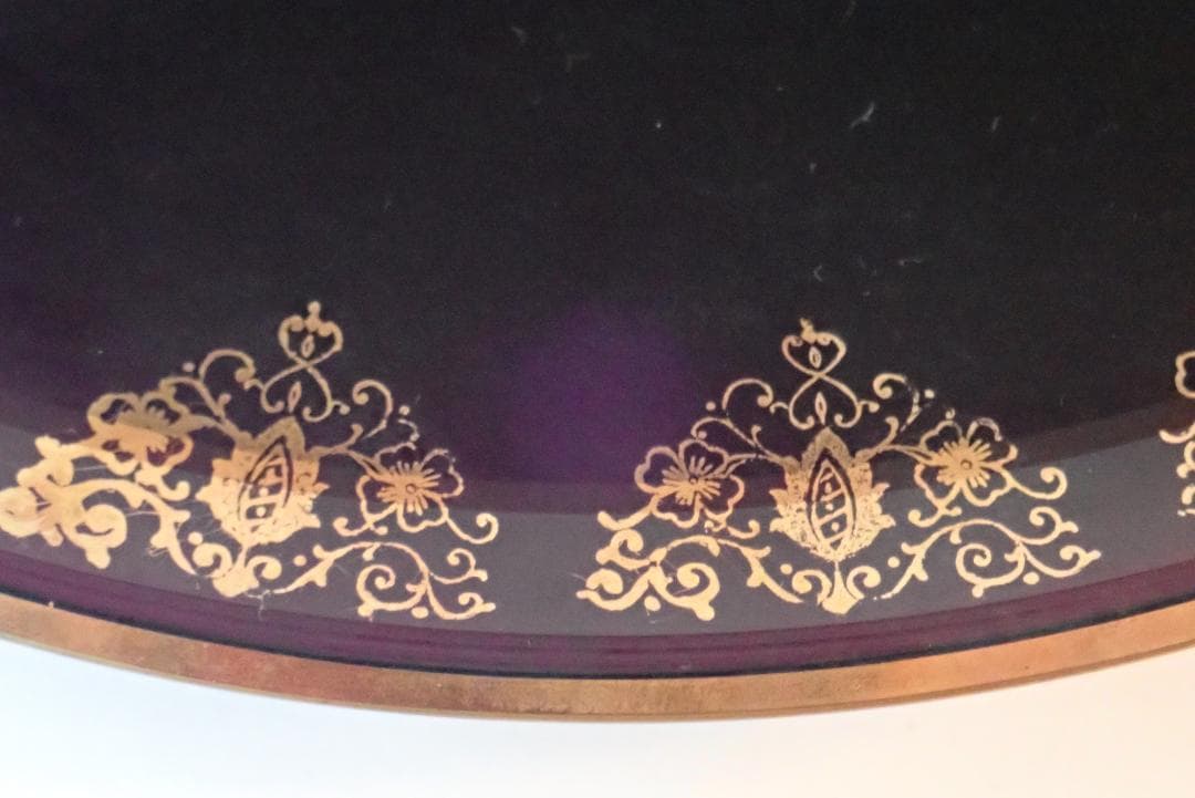 HD4802飾り皿クリスタル Belfore チェコスロバキア