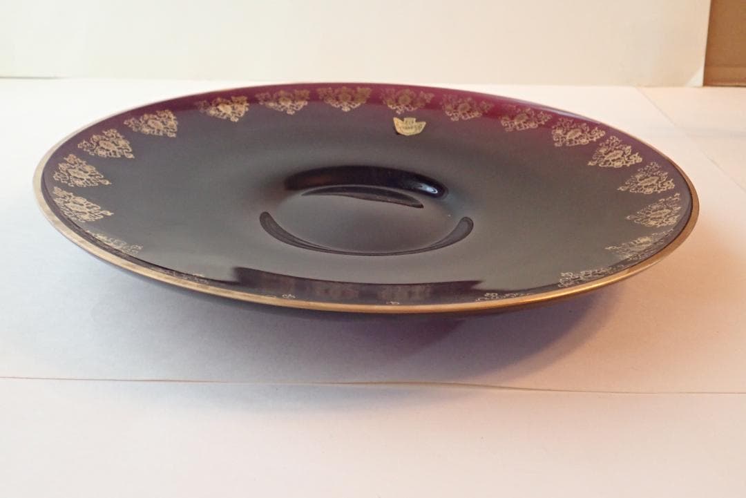 HD4802飾り皿クリスタル Belfore チェコスロバキア