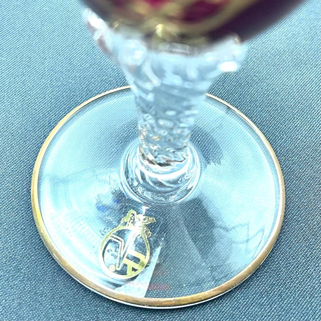 ムラーノ Murano ベネチアングラス ワイングラス ペアセット 24金