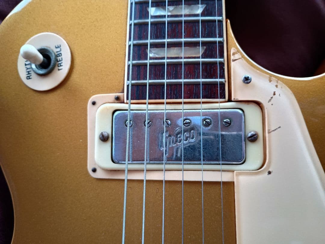 Greco EG-550GS レスポールデラックスタイプ ゴールドトップミニハム