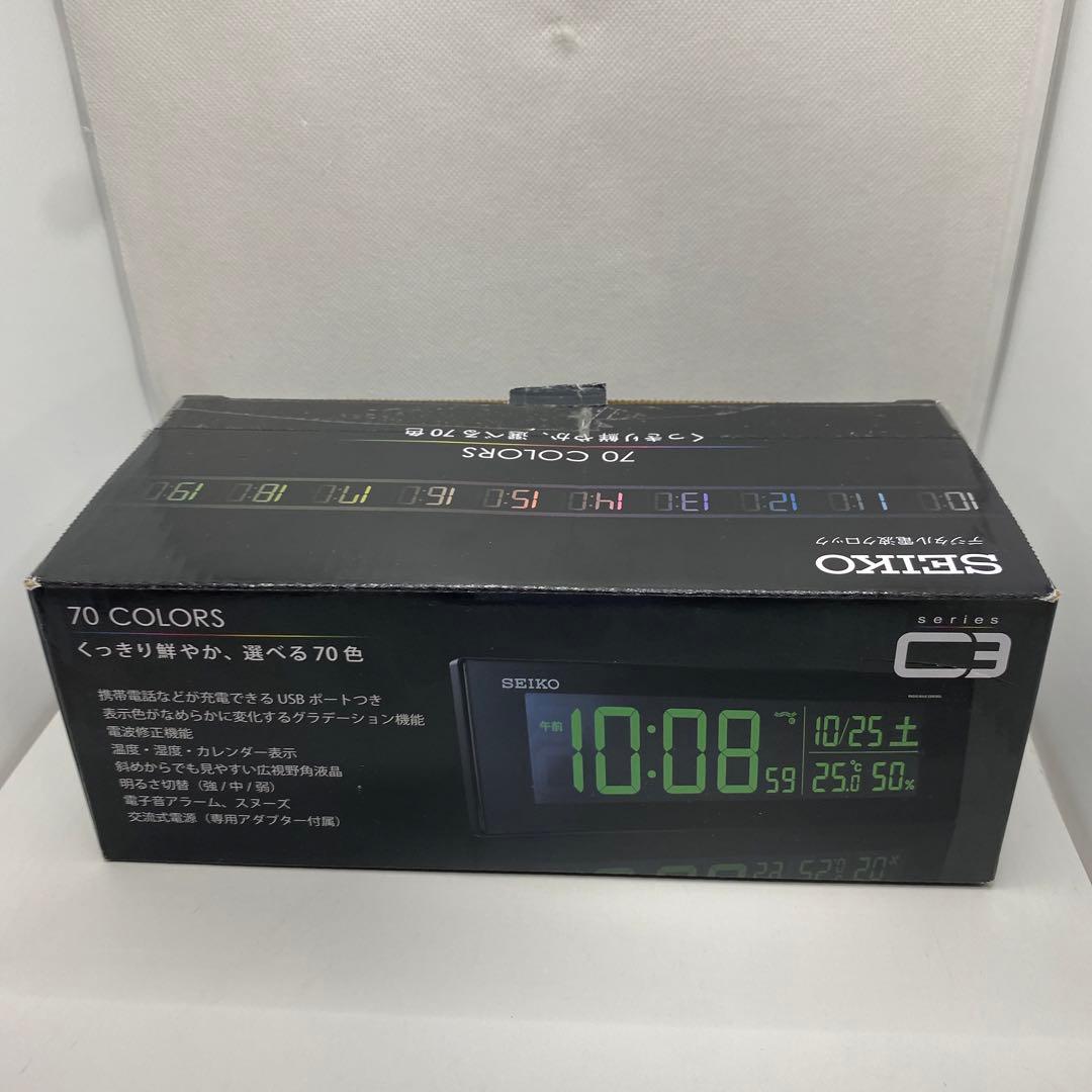 セイコー SEIKO DL305K チェンジカラー電波クロック 未使用