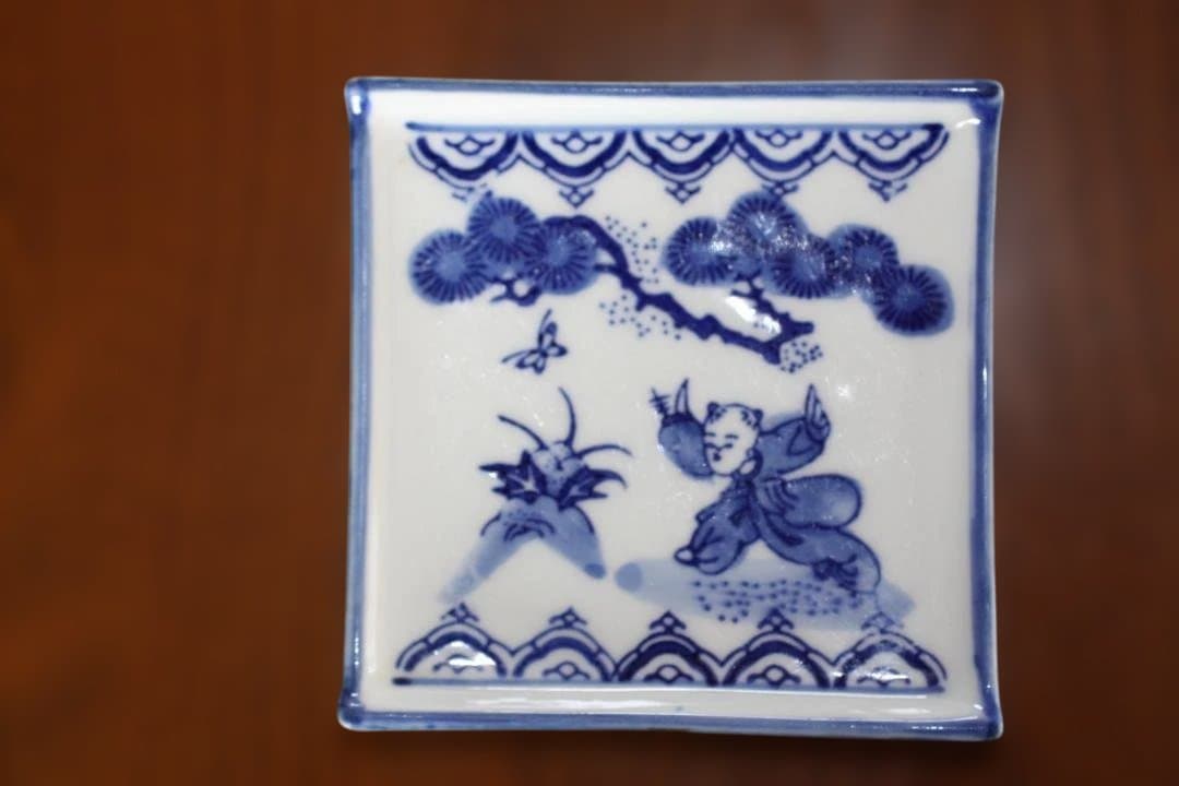 昭和の皿　鍋島　青絵　唐子柄　童子　刺身皿　取り皿　ほか　34枚