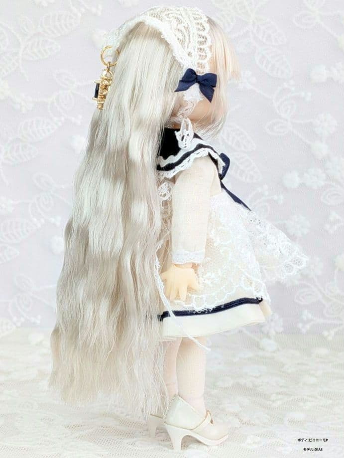 【ピコニーモP専用】レースセーラーワンピース ホワイト×ネイビー 897