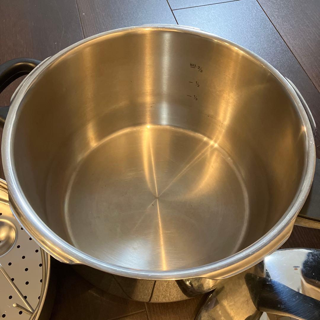 WMF EASY 圧力鍋 4.5L 蒸し器付き