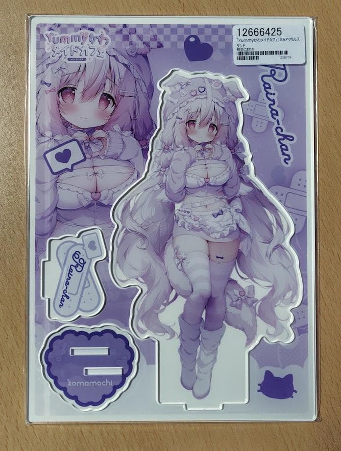 桃豆こまもち　Yummyかわメイドカフェ　A5アクリルスタンド　未開封
