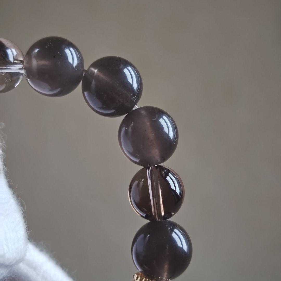 専用♡新作♡珈琲カラー　秋色ブレス ゴールドルチル、ウイスキークオーツ極上カット