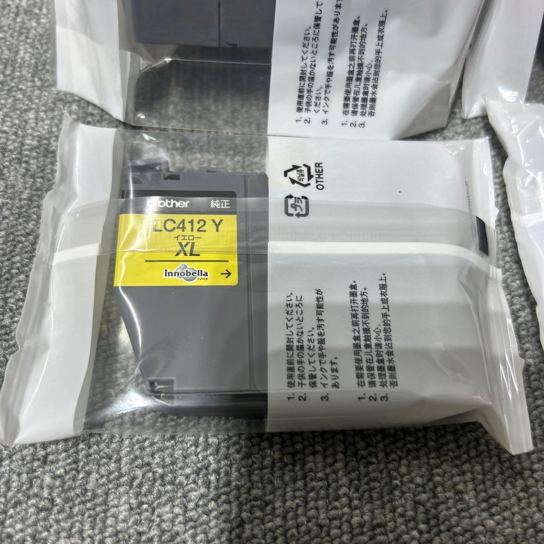 ブラザー 純正インクカートリッジ LC412XL 4色 未使用品
