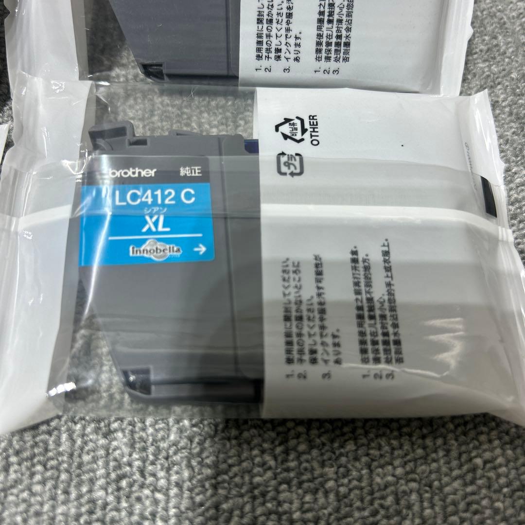 ブラザー 純正インクカートリッジ LC412XL 4色 未使用品