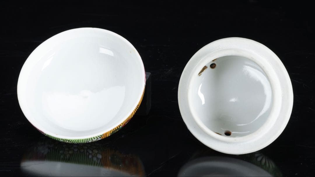 九谷焼 真山作 花詰百花文 香炉 香合セット 共箱 色絵金彩 三足香炉 茶道具