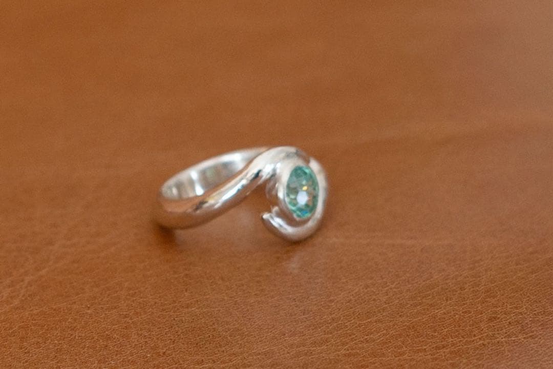 【ハンドメイド】シルバー925リング　ジルコニア