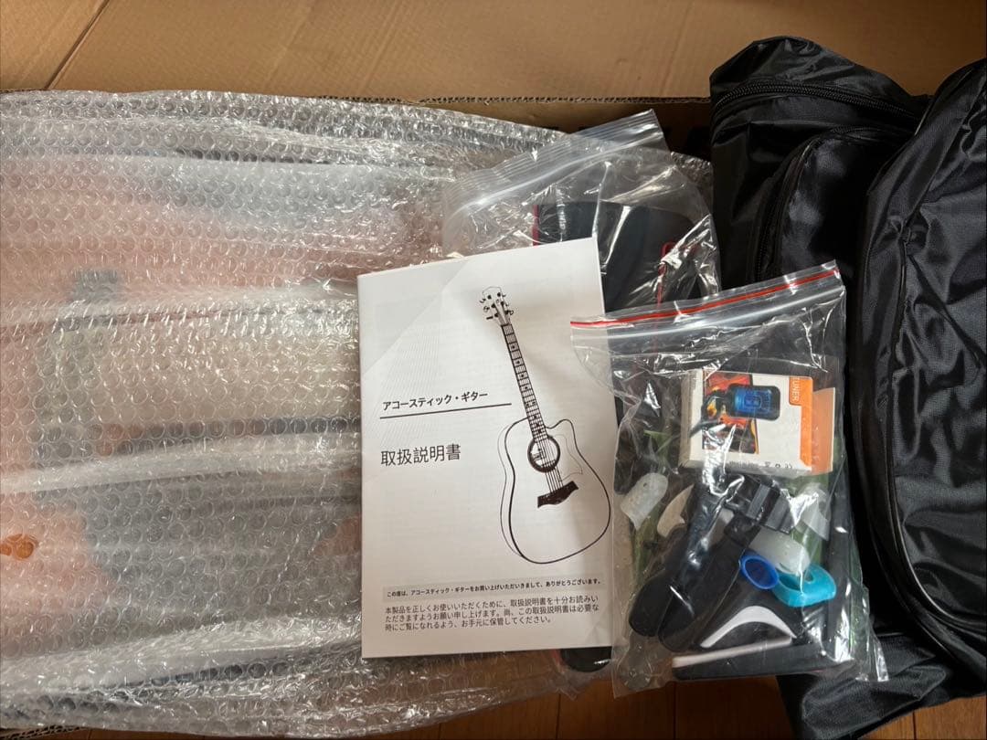 アコースティックギター 初心者入門用セット 大人 学生用 39インチ アコギ