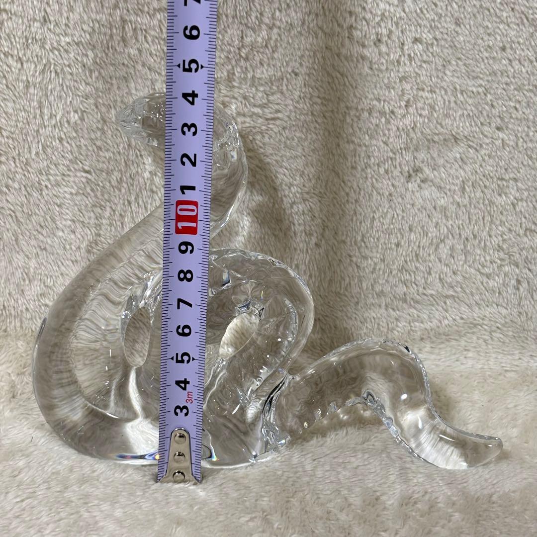 【美品】Baccarat バカラ 置物 インテリア ヘビ へび 蛇