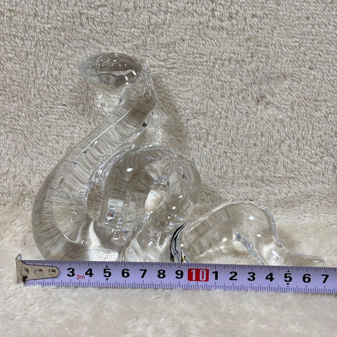 【美品】Baccarat バカラ 置物 インテリア ヘビ へび 蛇