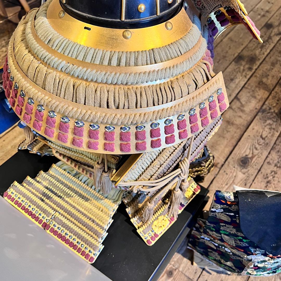 子供着用鎧　将　延享　景光作　兜　置物　五月人形　初節句　大きいサイズ