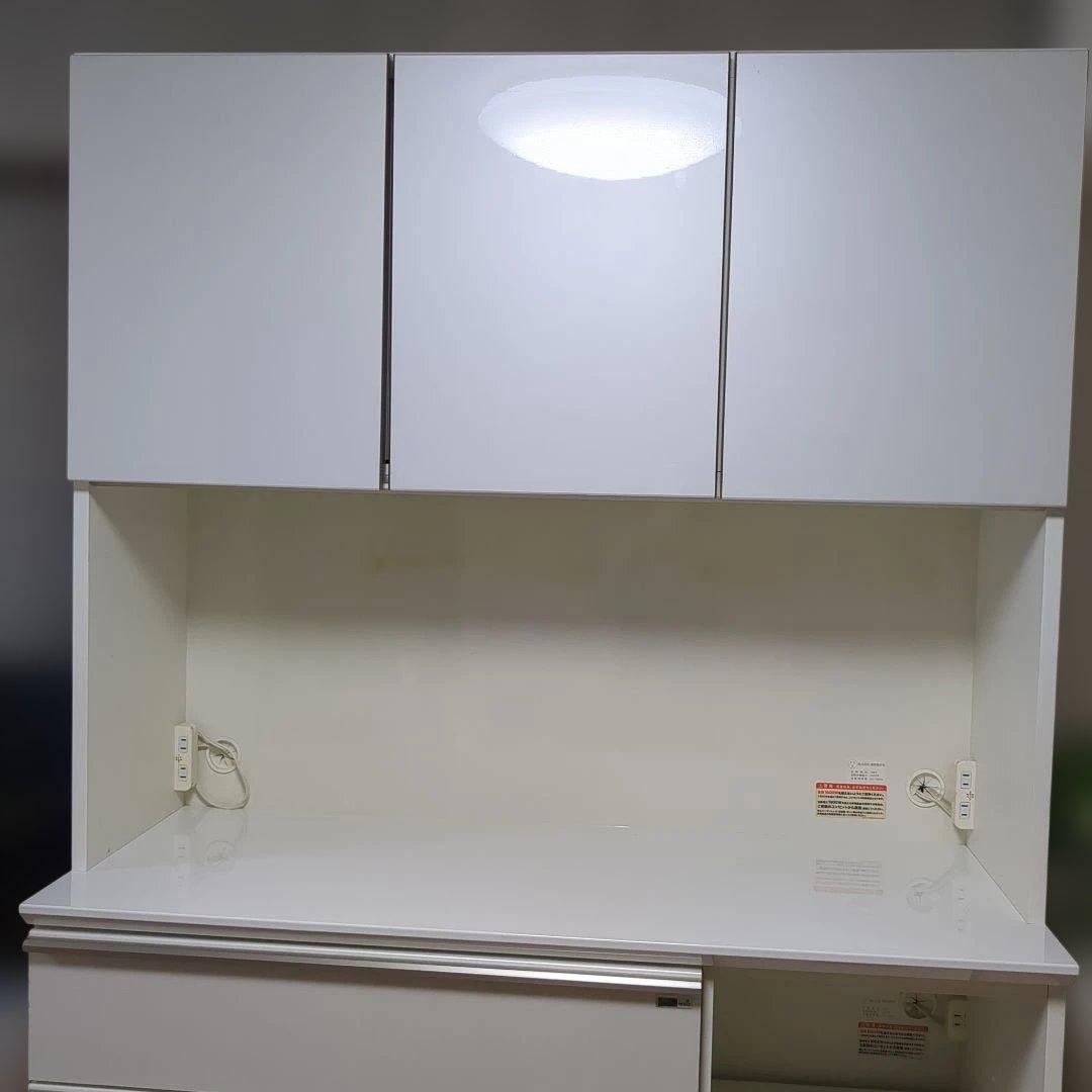 綾野製作所　食器棚 W120 引き出し式 ホワイト　白　3/20まで