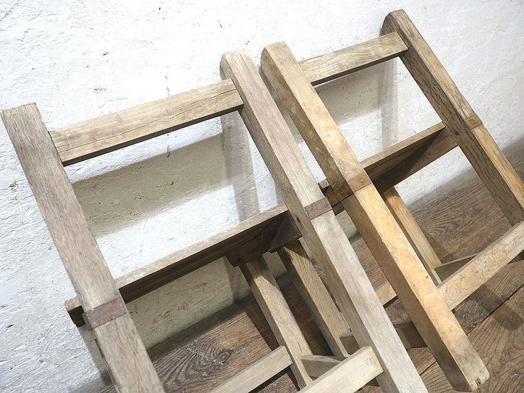 1485 ②2脚セット　ビンテージ　レトロな木製チェア　椅子　イス　古家具　台