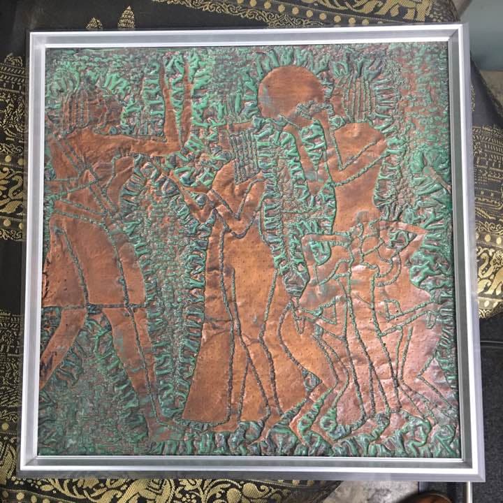 ボール遊びをする絵画