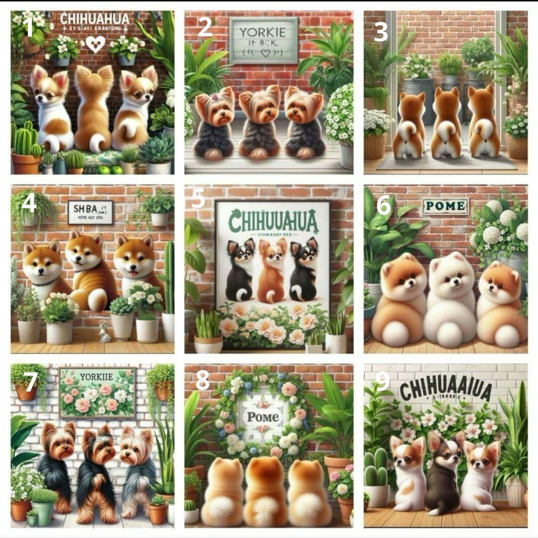 ハンドメイド　オーダー受付ページ　　♡Greenわんこ　パネル♡