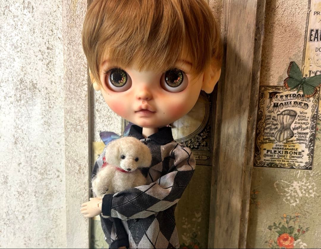 モールアート　モールベア　プードル　　6cm ジョイント式　ボックス付き