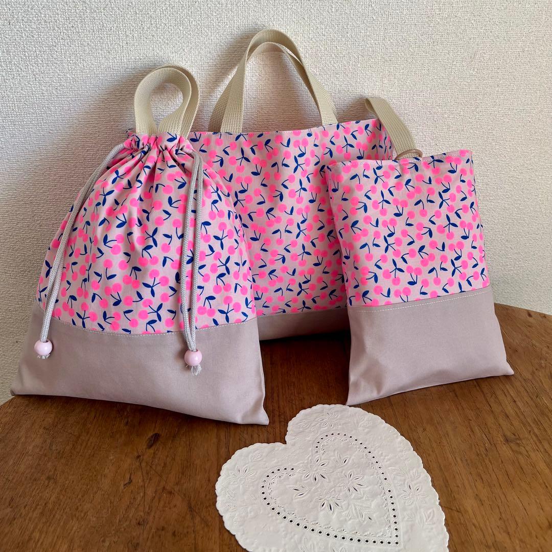 豪華フルスペック！3点セット入園入学♢女の子♡ネオンチェリー・ピンク♡