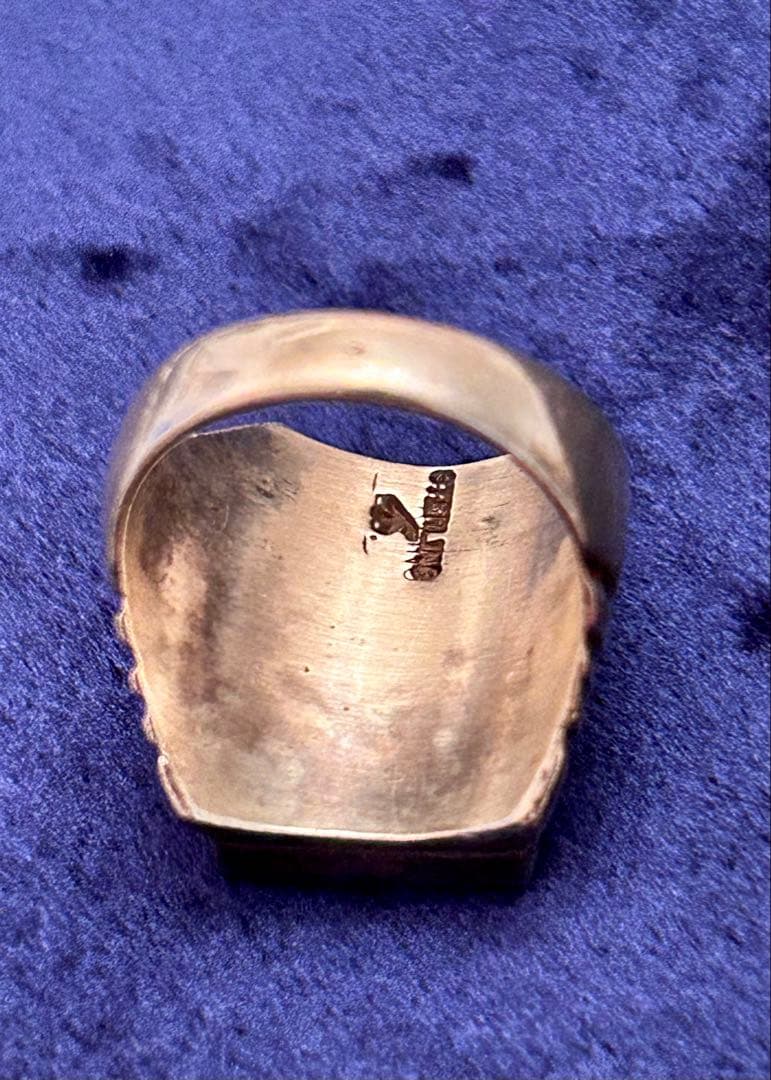 ★インディアンジュエリー　ズニインレイ技法 シルバーリング