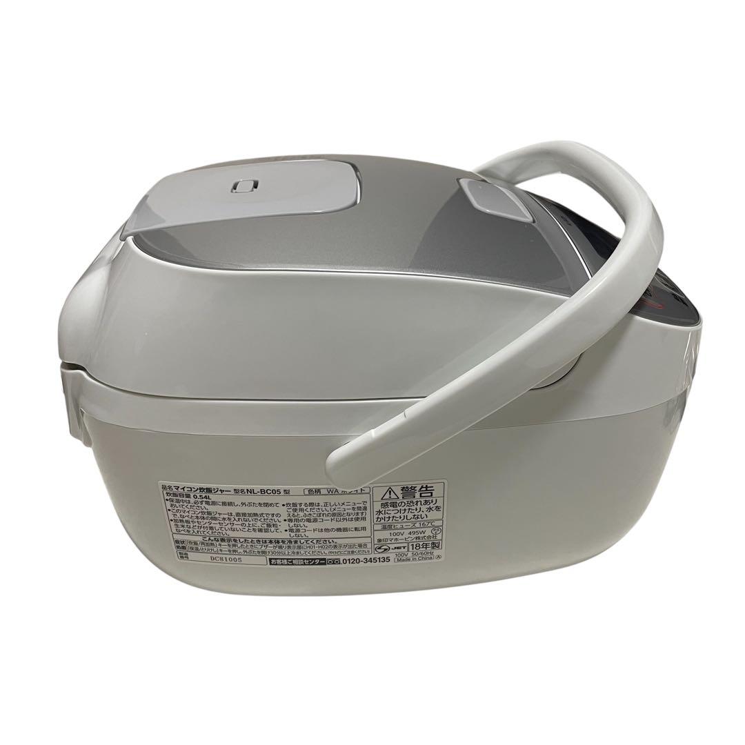 【美品】象印マイコン炊飯器 3合ZOJIRUSHI NL-BC05-WAホワイト