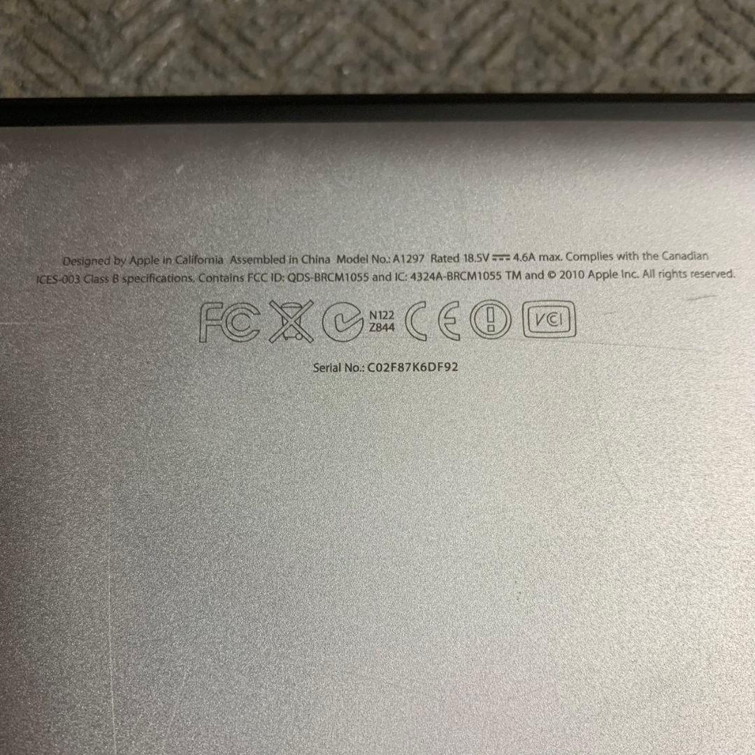 MacBook本体 K756 Apple MacBook Pro A1297