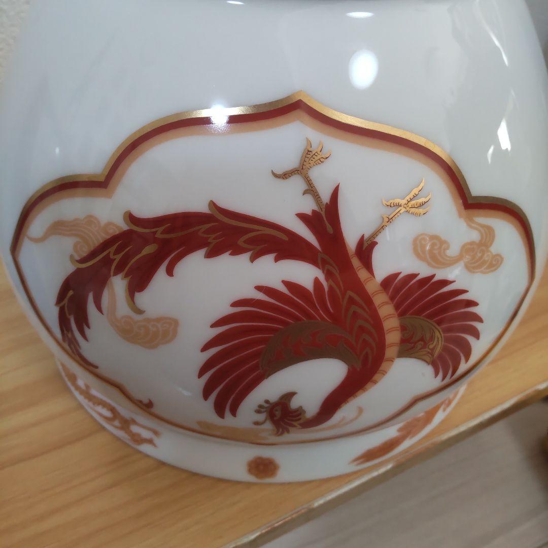 Used 大倉陶園／四神／朱雀／フランクリン•ポーセリン　花器、鉢、茶道