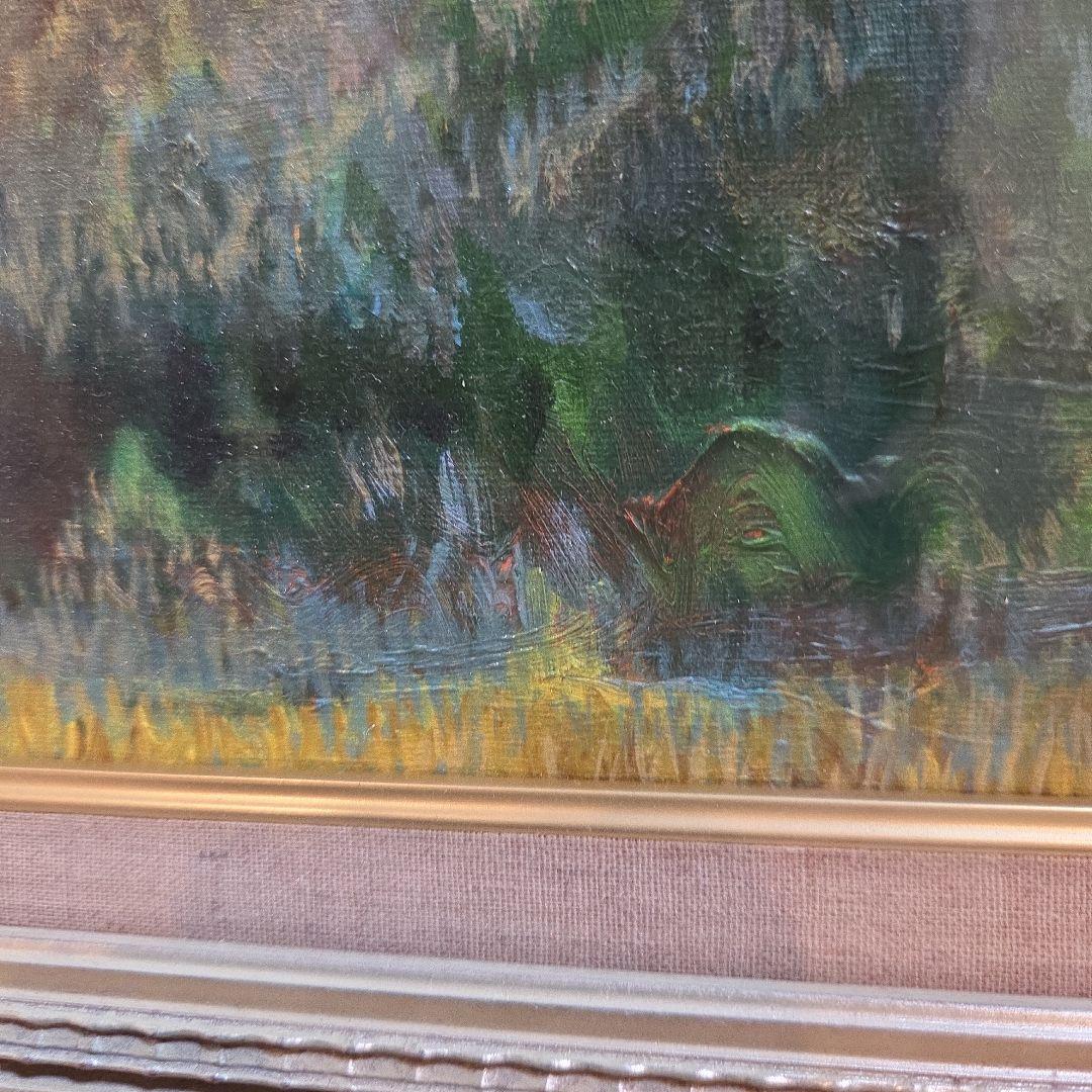 【美品】油彩画 額縁付属【白馬鑓ヶ岳】 F8 号サイズ