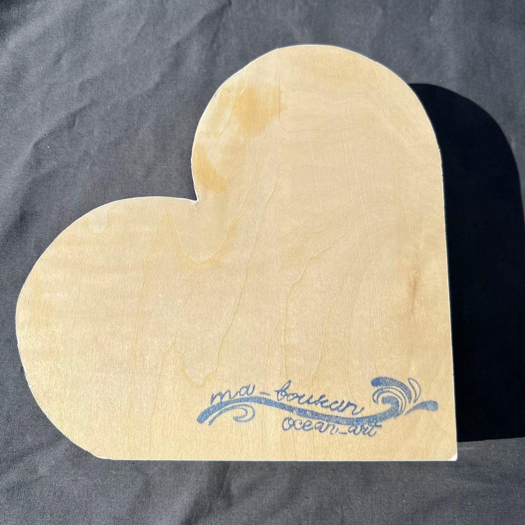 【波紋アート⑤】～凪～／砂紋／15cmハート／ナチュラルサンド／枠なし