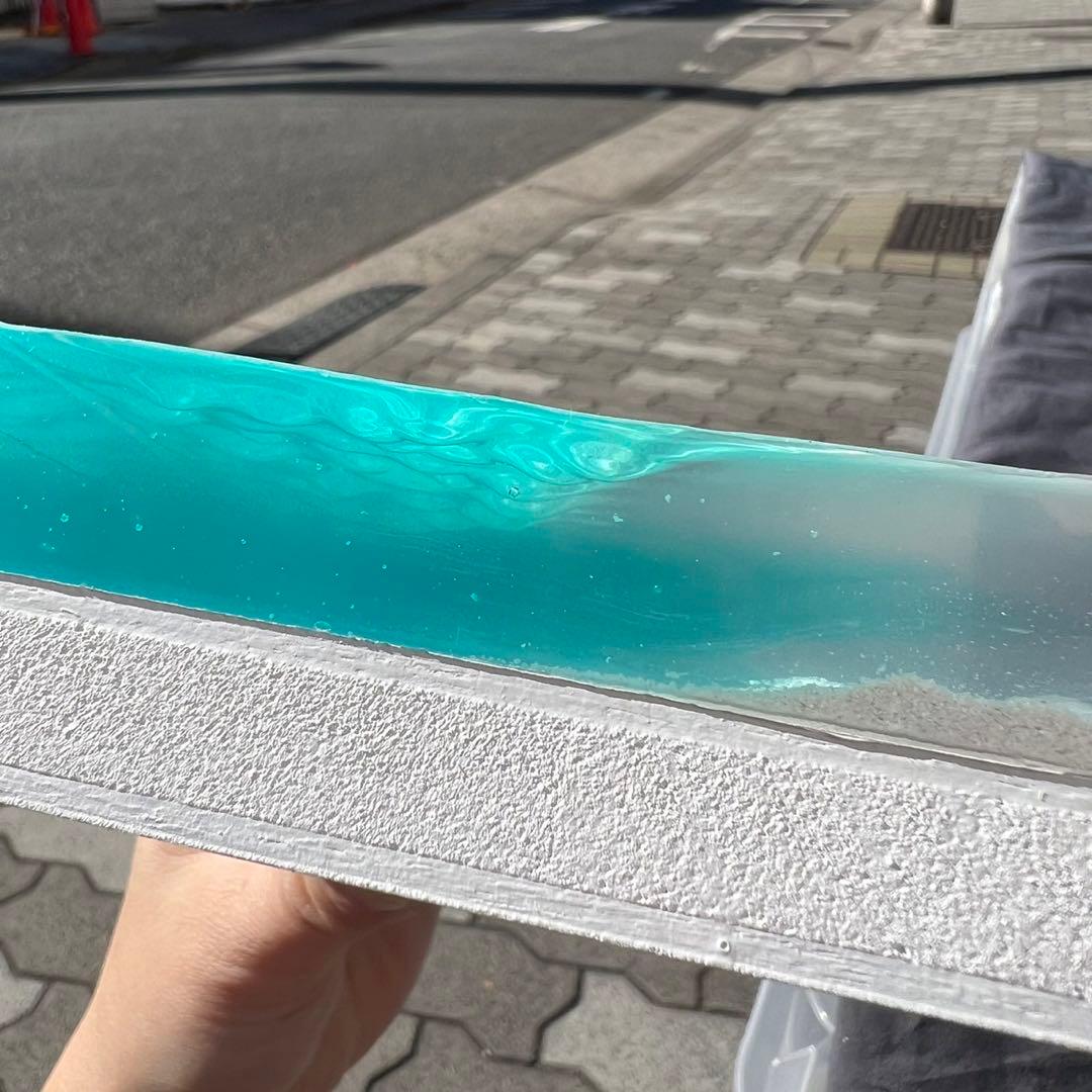 【波紋アート⑤】～凪～／砂紋／15cmハート／ナチュラルサンド／枠なし