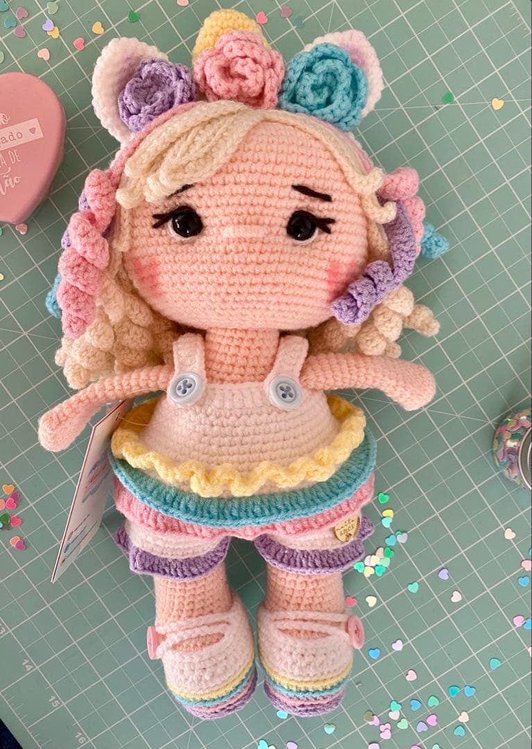 カラフル ユニコーン風 あみぐるみ