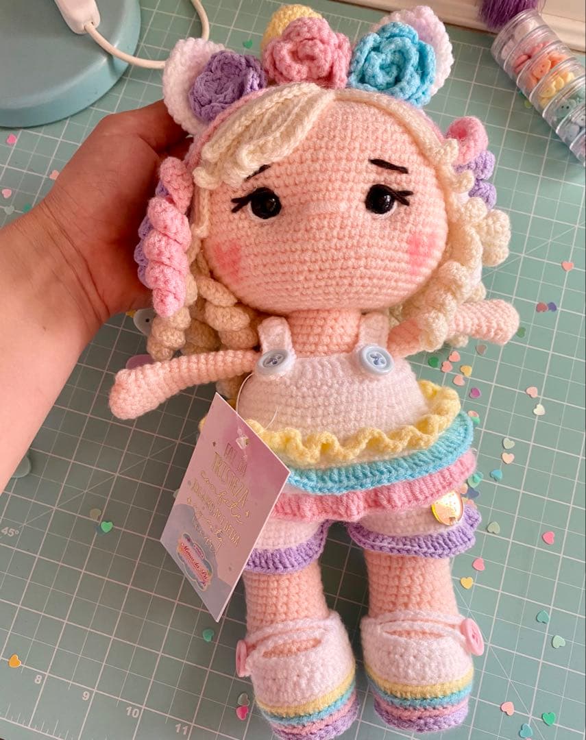 カラフル ユニコーン風 あみぐるみ