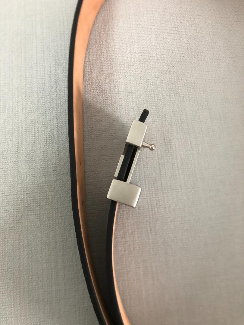 eur90　革帯　皮帯　メタルLVロゴ　バンド　ブラック　ベルト　メンズ