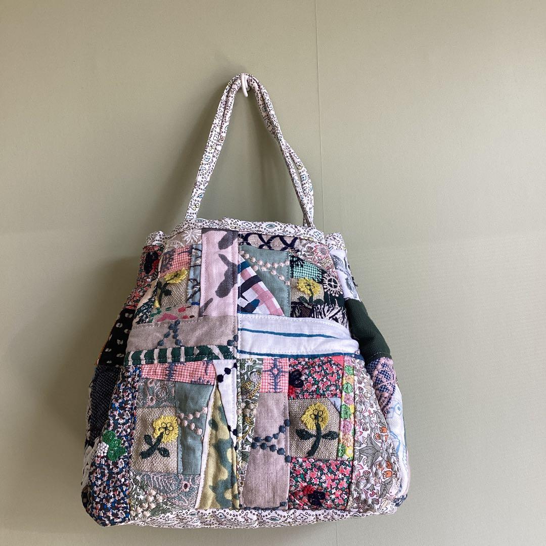 m*a様 ミナペルホネン小さなハギレのパッチワークバッグハンドメイド