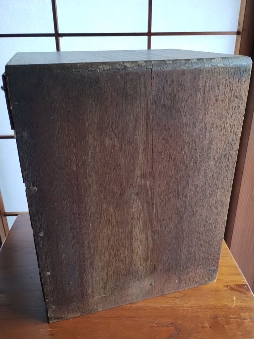 昭和レトロ　木製　引き出し　5段　抽斗　小物入れ　小棚　書類ケース　ヴィンテージ