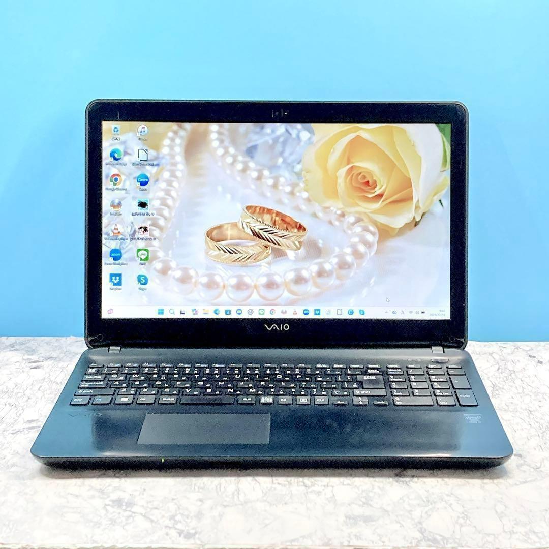 初心者向け✨Windows11✨カメラ✨オフィス✨バイオ✨ブラックノートパソコン