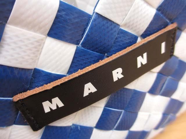 美品 マルニ MARNI フラワーカフェバッグ バスケットバッグ ミニ