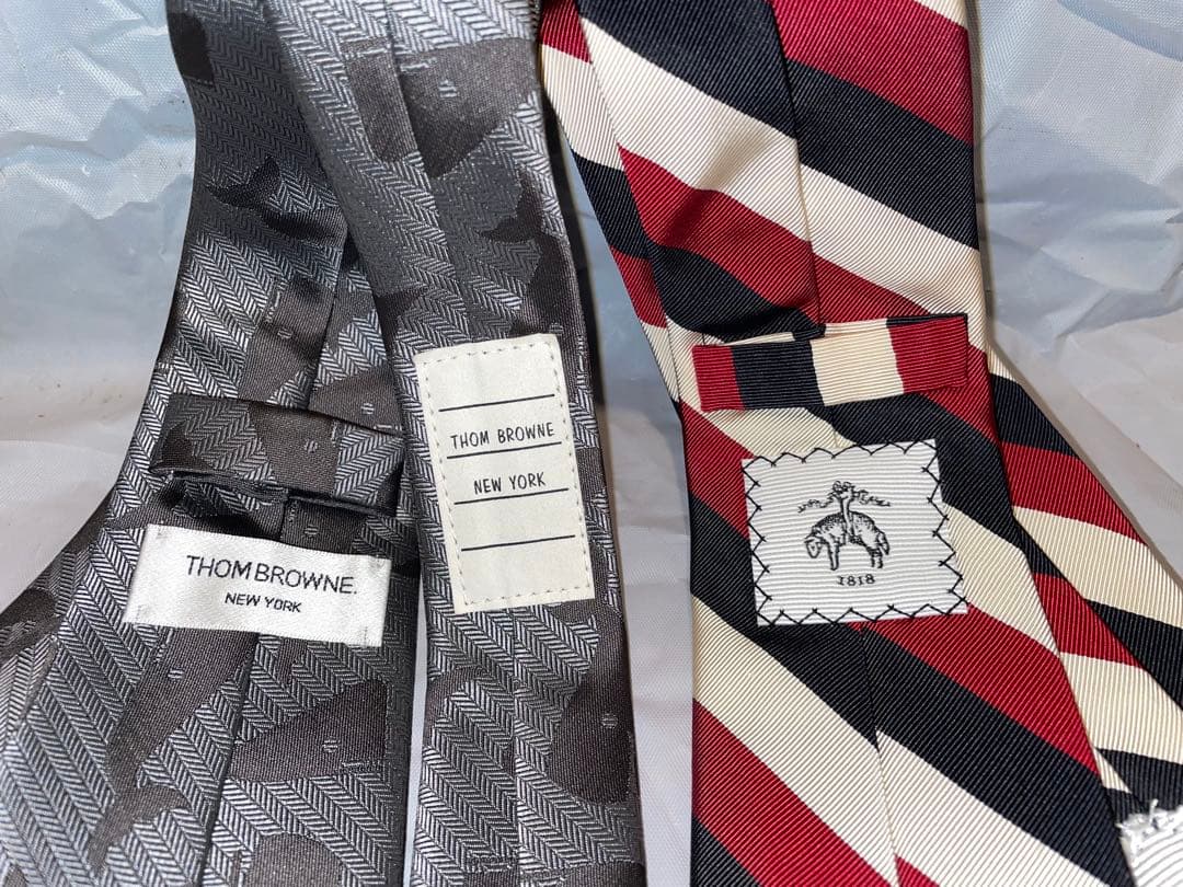 チェック柄ボストンバッグ ネクタイ付き