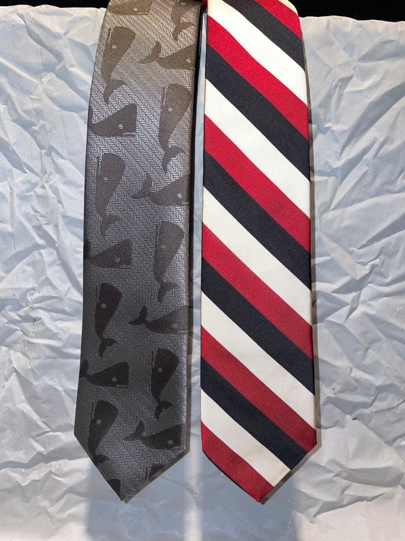 チェック柄ボストンバッグ ネクタイ付き